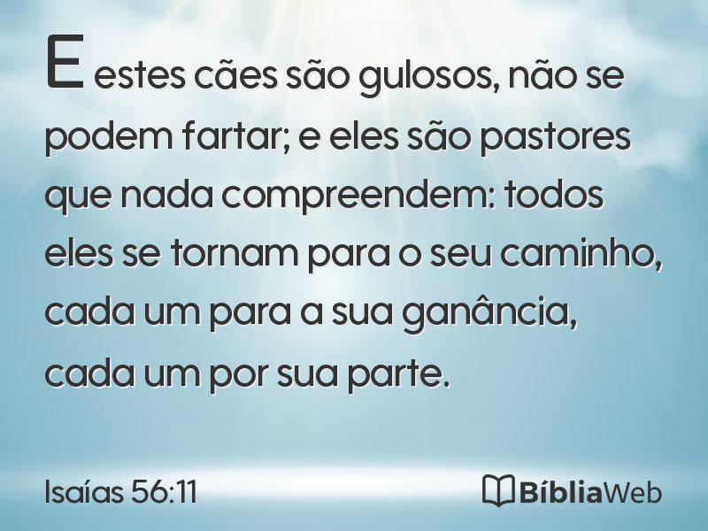 Isaías 56:11 em imagem para compartilhar