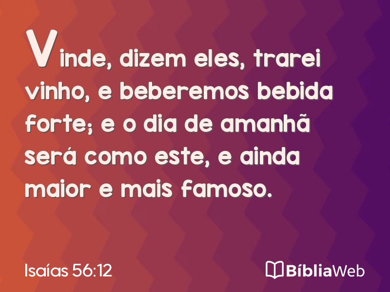 Isaías 56:12 em imagem para compartilhar