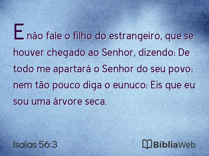 Isaías 56:3 em imagem para compartilhar