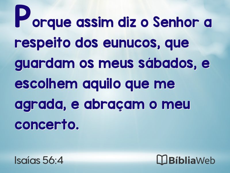 Isaías 56:4 em imagem para compartilhar