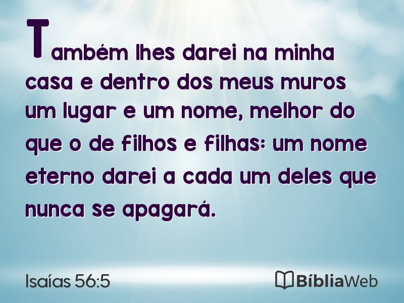 Isaías 56:5 em imagem para compartilhar