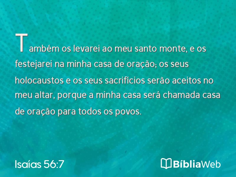 Isaías 56:7 em imagem para compartilhar