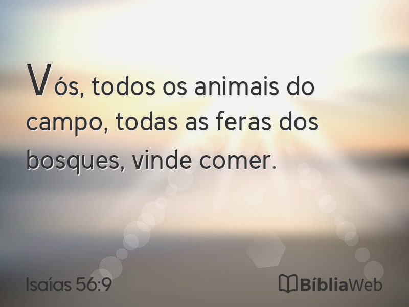 Isaías 56:9 em imagem para compartilhar