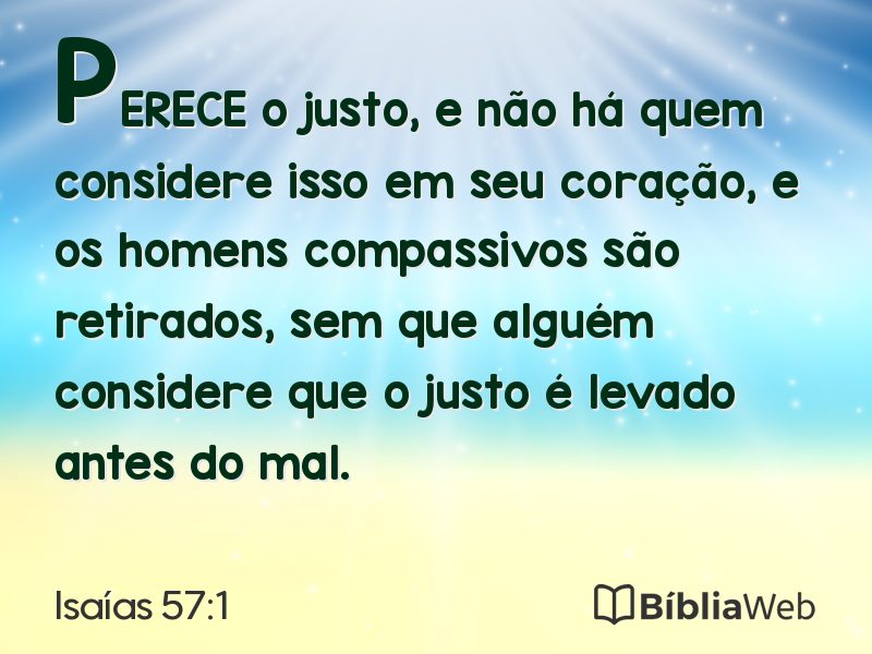 Isaías 57:1 em imagem para compartilhar