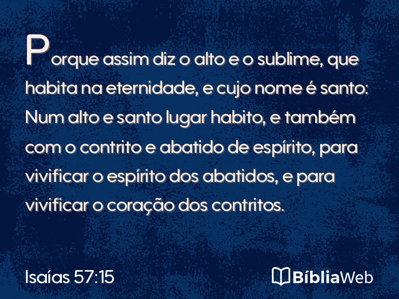 Isaías 57:15 em imagem para compartilhar