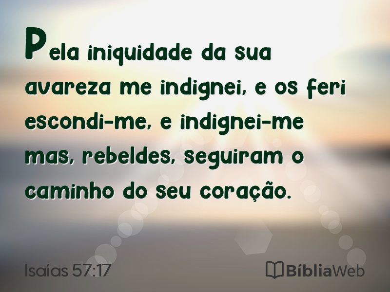 Isaías 57:17 em imagem para compartilhar