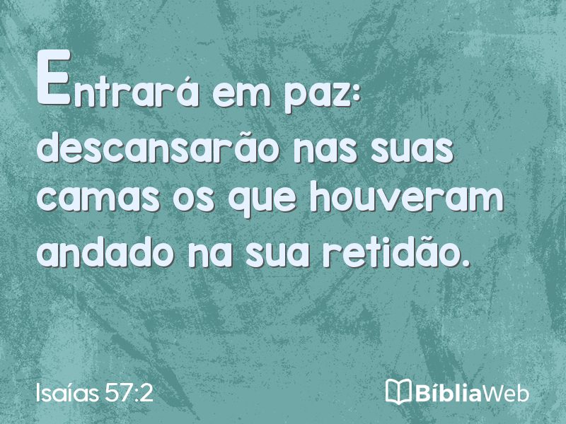 Isaías 57:2 em imagem para compartilhar