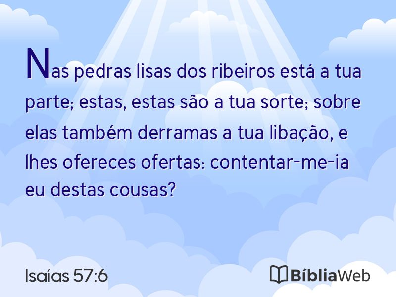 Isaías 57:6 em imagem para compartilhar