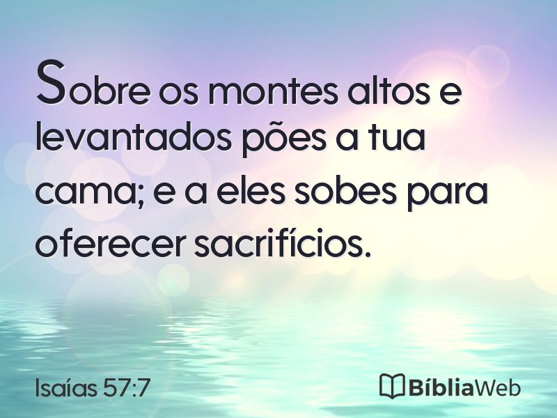 Isaías 57:7 em imagem para compartilhar