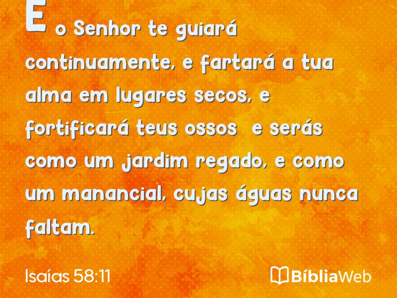 Isaías 58:11 em imagem para compartilhar
