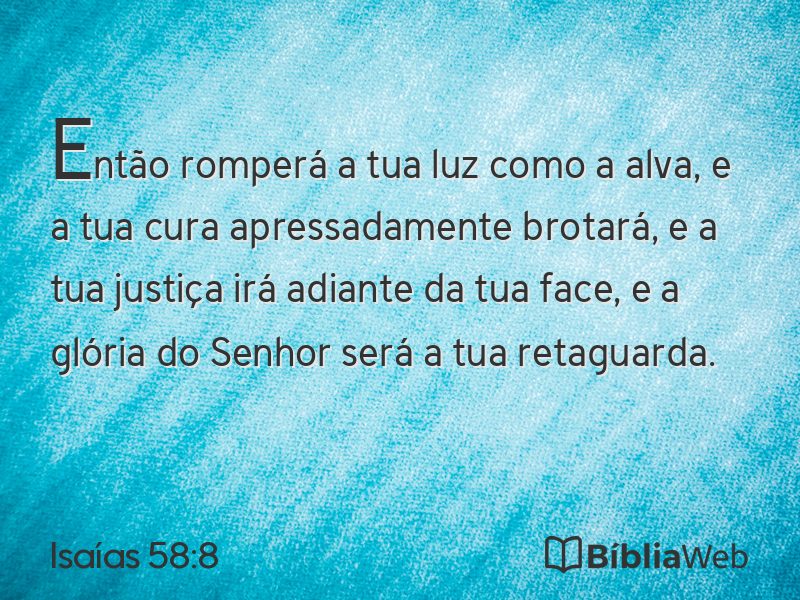 Isaías 58:8 em imagem para compartilhar