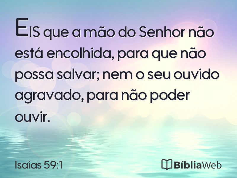 Isaías 59:1 em imagem para compartilhar