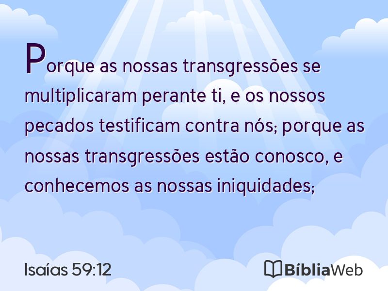 Isaías 59:12 em imagem para compartilhar