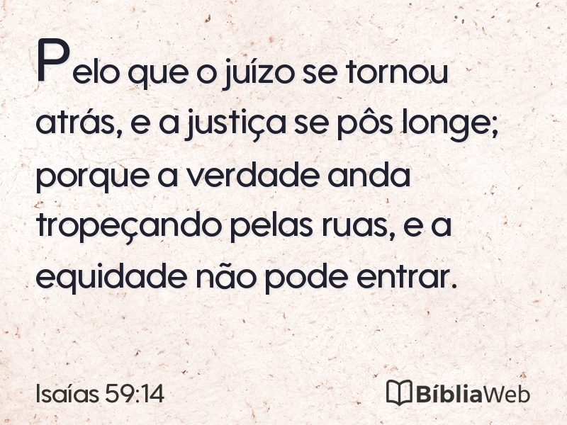 Isaías 59:14 em imagem para compartilhar