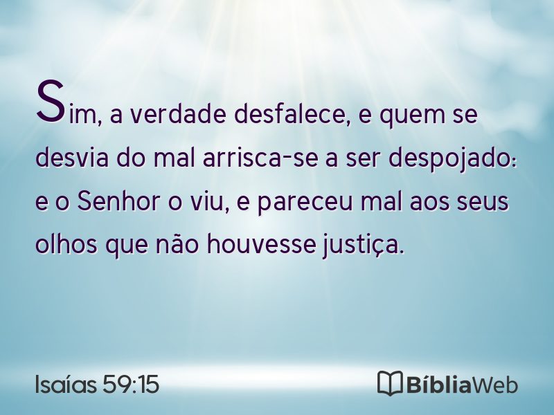 Isaías 59:15 em imagem para compartilhar