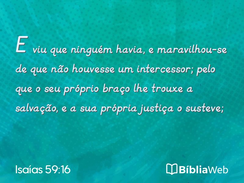 Isaías 59:16 em imagem para compartilhar