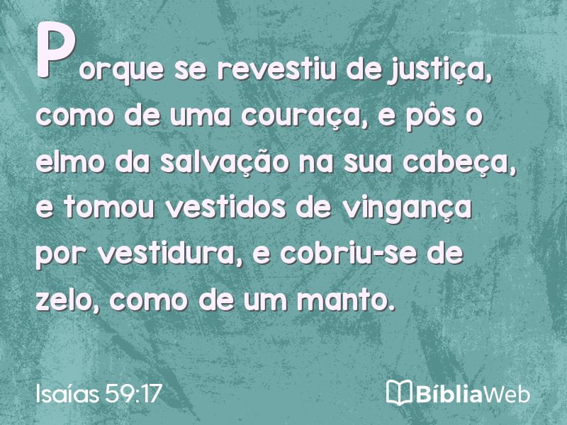 Isaías 59:17 em imagem para compartilhar