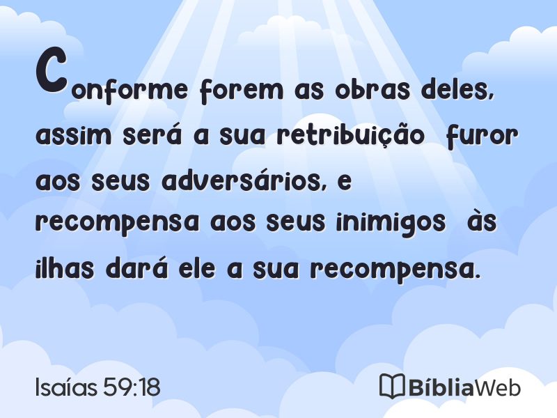 Isaías 59:18 em imagem para compartilhar