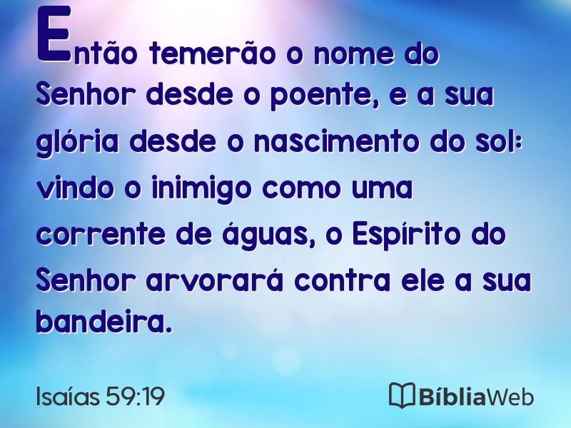 Isaías 59:19 em imagem para compartilhar