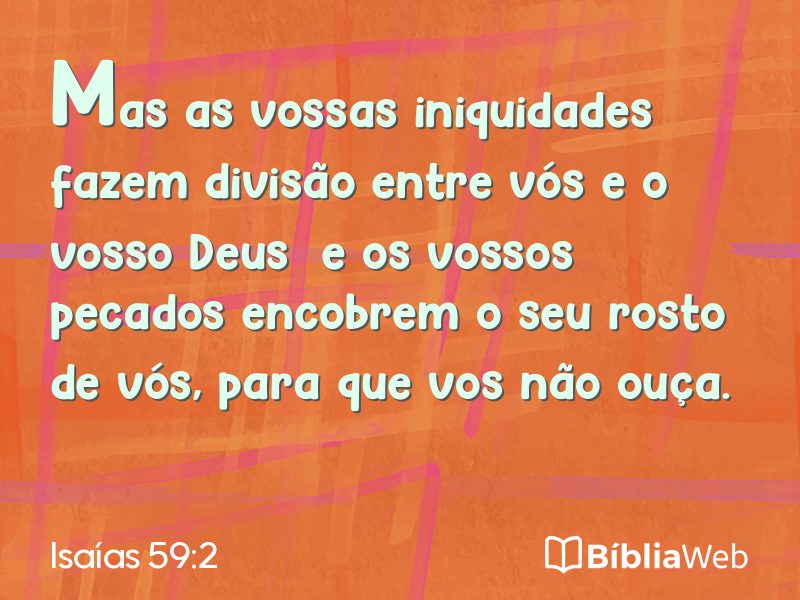 Isaías 59:2 em imagem para compartilhar