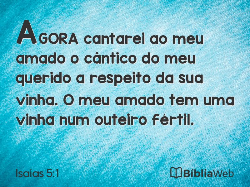 Isaías 5:1 em imagem para compartilhar
