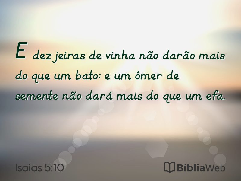Isaías 5:10 em imagem para compartilhar