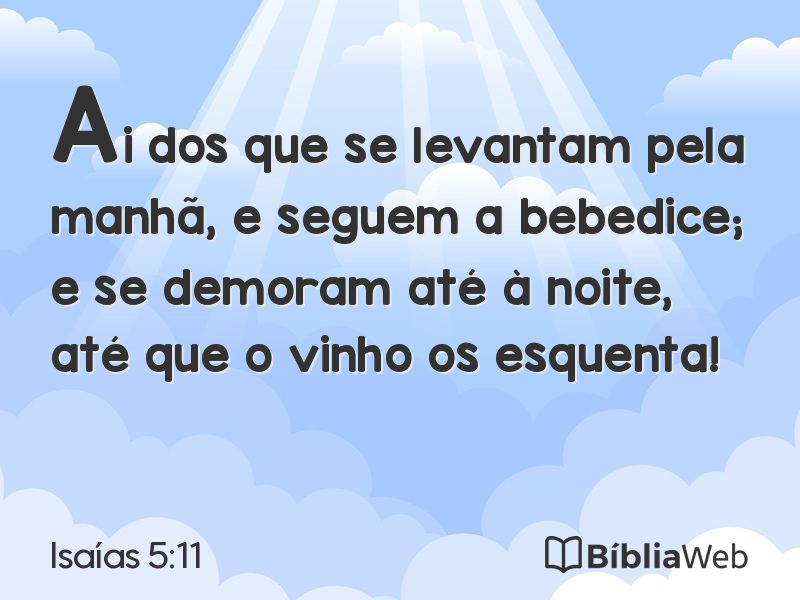 Isaías 5:11 em imagem para compartilhar