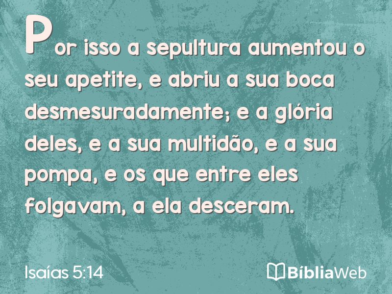 Isaías 5:14 em imagem para compartilhar