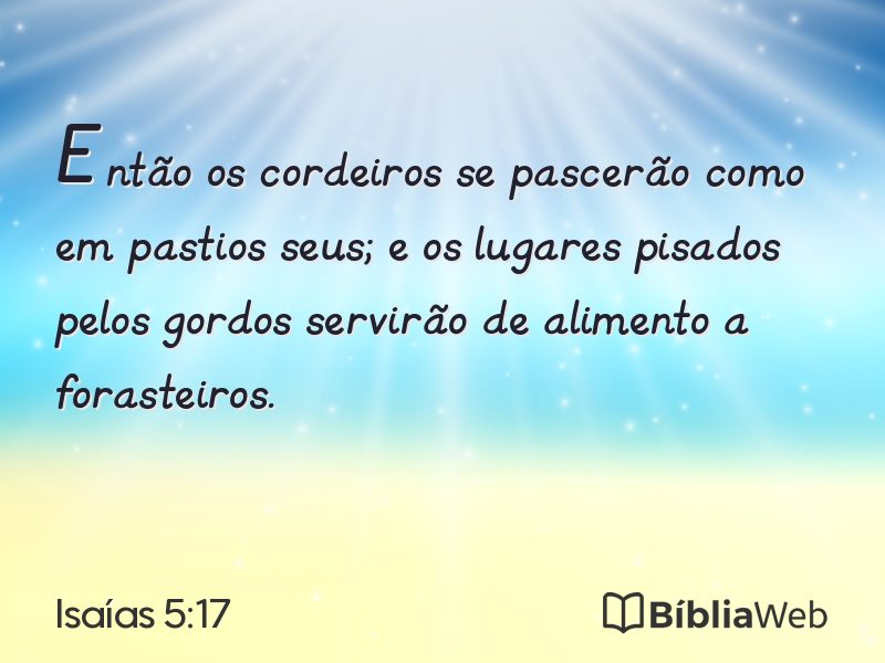 Isaías 5:17 em imagem para compartilhar