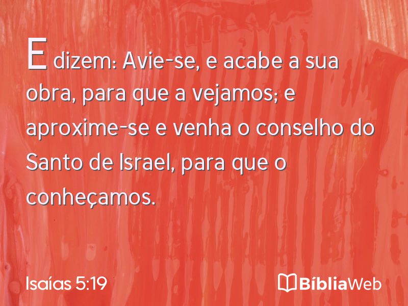 Isaías 5:19 em imagem para compartilhar