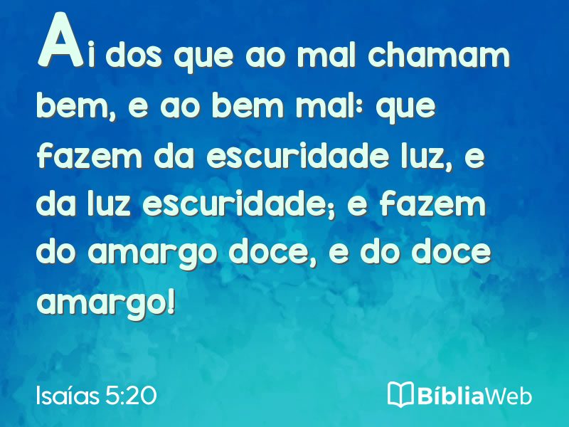 Isaías 5:20 em imagem para compartilhar