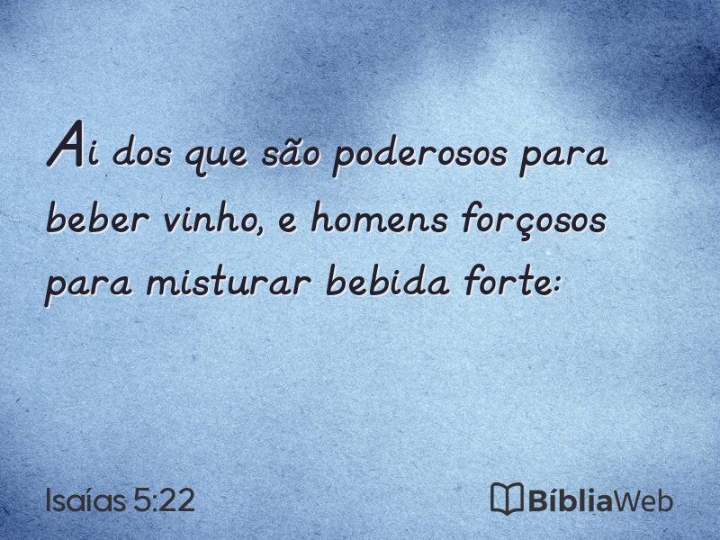 Isaías 5:22 em imagem para compartilhar