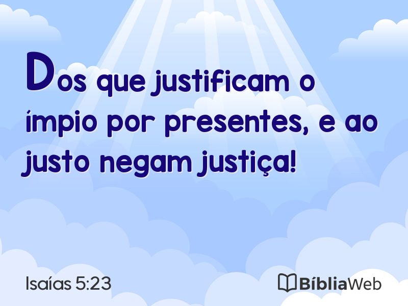 Isaías 5:23 em imagem para compartilhar