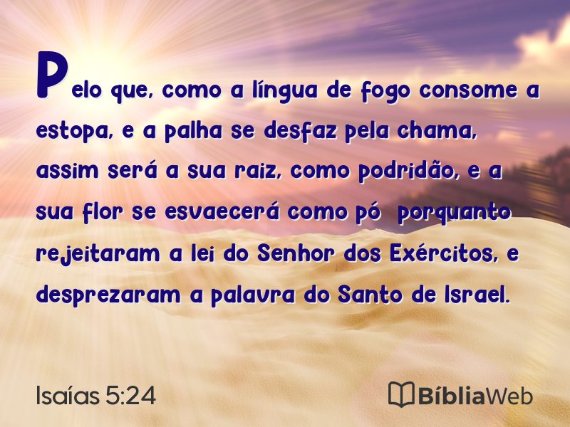 Isaías 5:24 em imagem para compartilhar