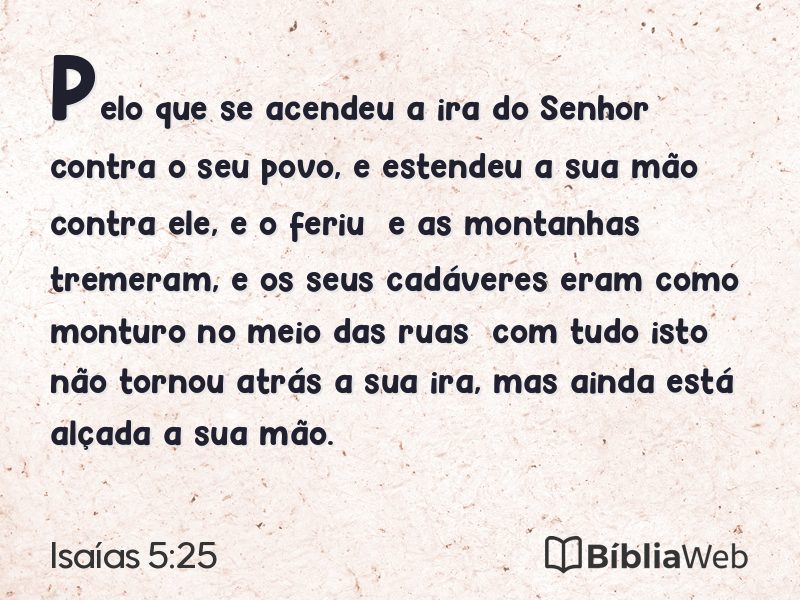 Isaías 5:25 em imagem para compartilhar