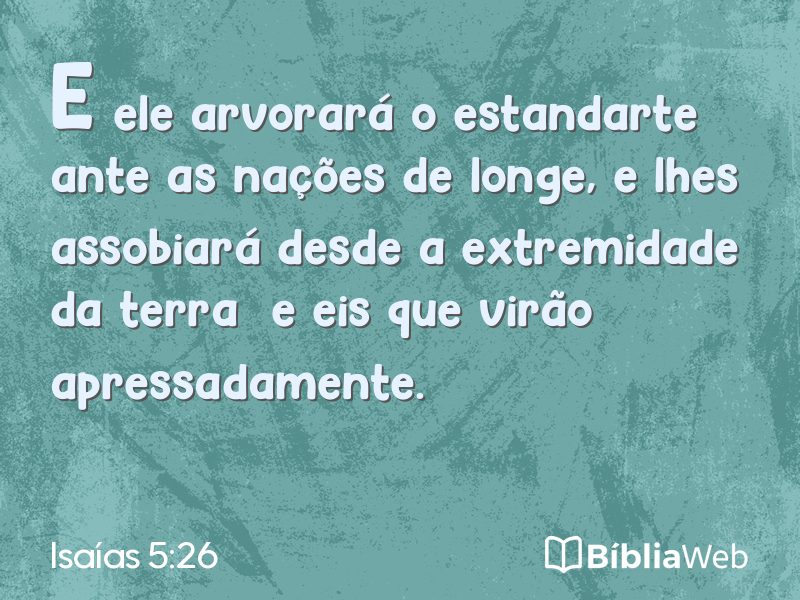 Isaías 5:26 em imagem para compartilhar