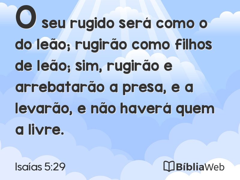 Isaías 5:29 em imagem para compartilhar