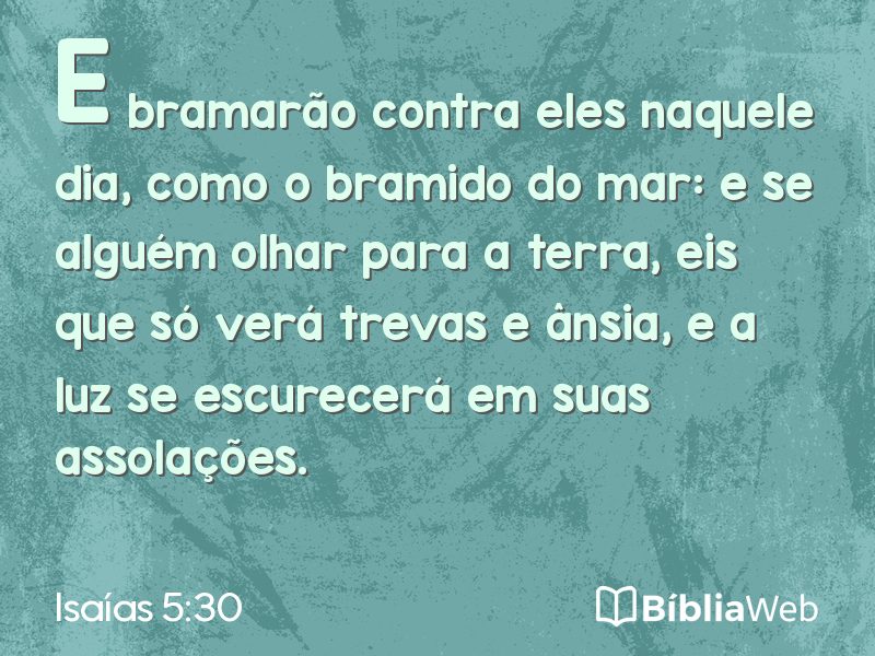 Isaías 5:30 em imagem para compartilhar