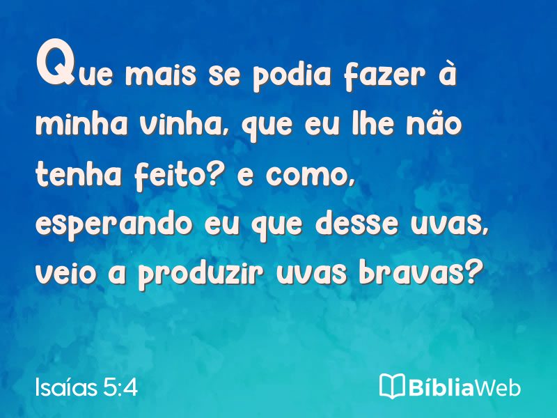 Isaías 5:4 em imagem para compartilhar