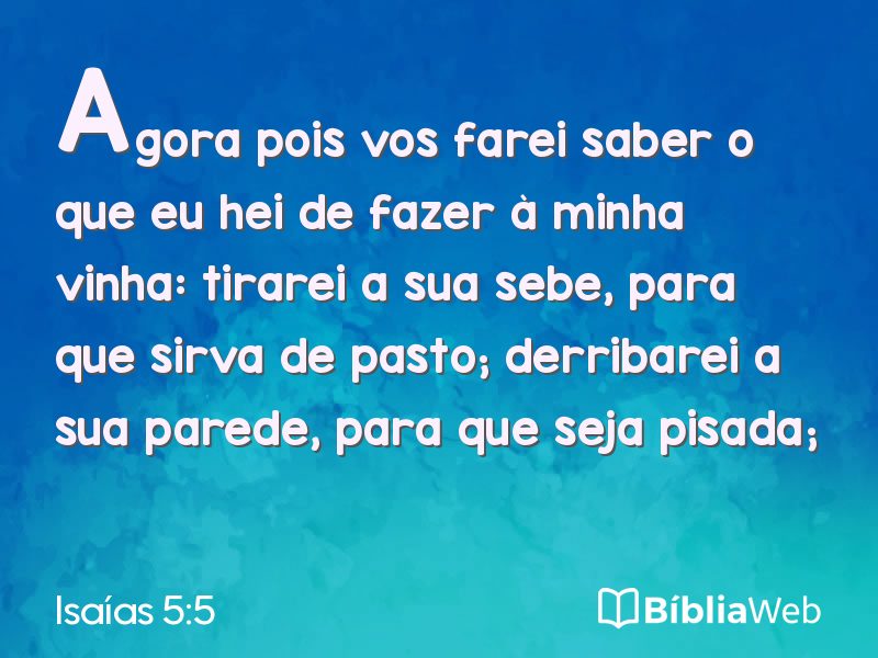 Isaías 5:5 em imagem para compartilhar