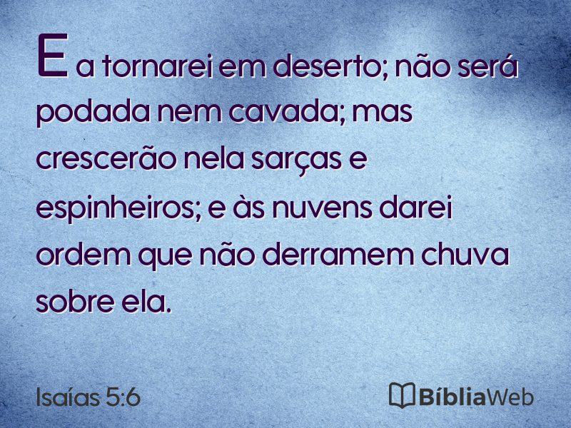 Isaías 5:6 em imagem para compartilhar