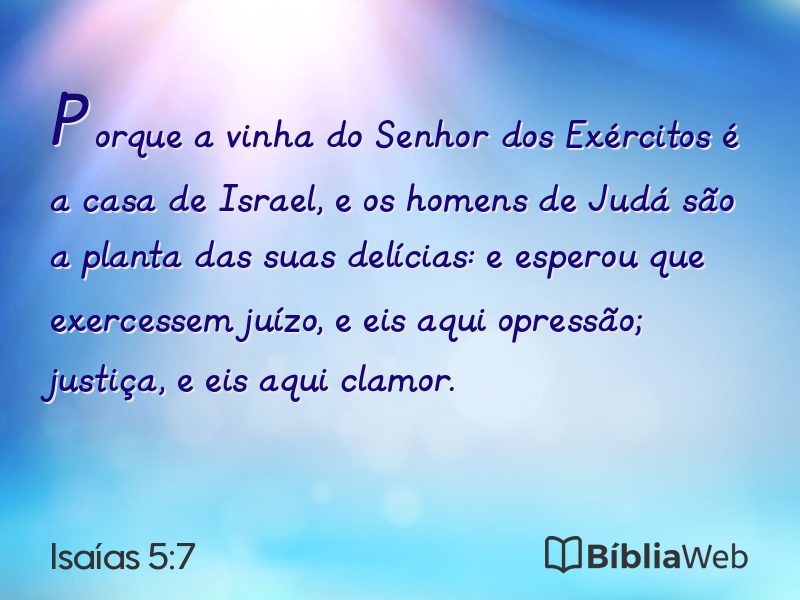 Isaías 5:7 em imagem para compartilhar