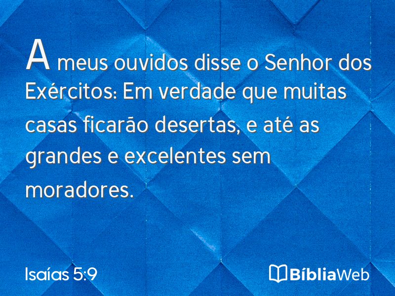Isaías 5:9 em imagem para compartilhar