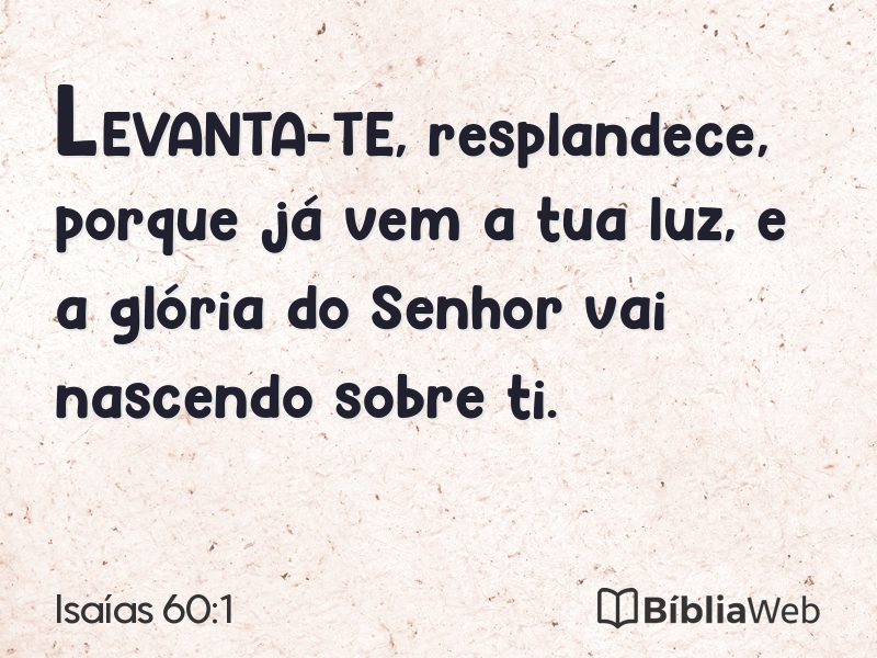Isaías 60:1 em imagem para compartilhar