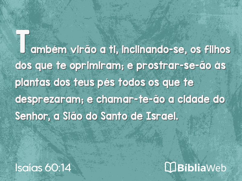 Isaías 60:14 em imagem para compartilhar