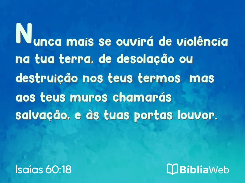 Isaías 60:18 em imagem para compartilhar
