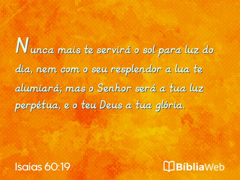 Isaías 60:19 em imagem para compartilhar