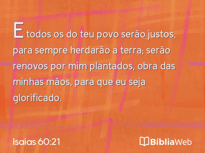 Isaías 60:21 em imagem para compartilhar