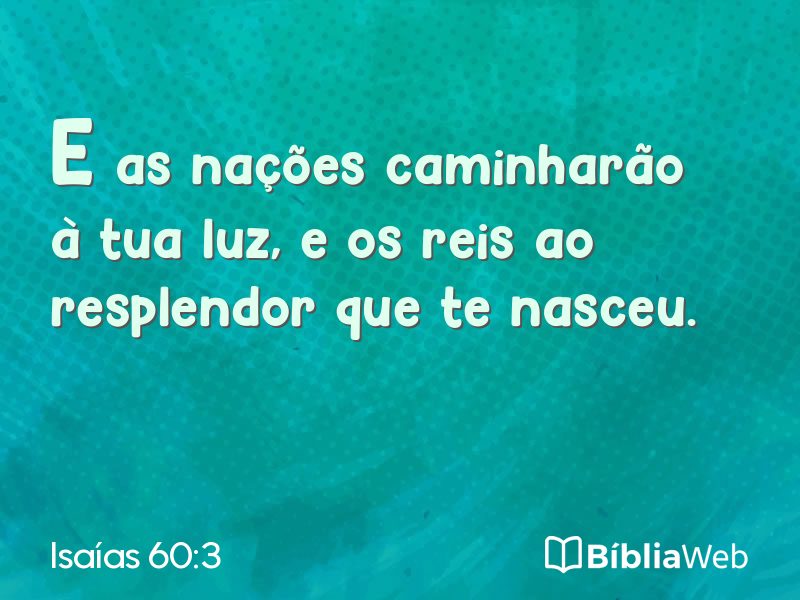 Isaías 60:3 em imagem para compartilhar