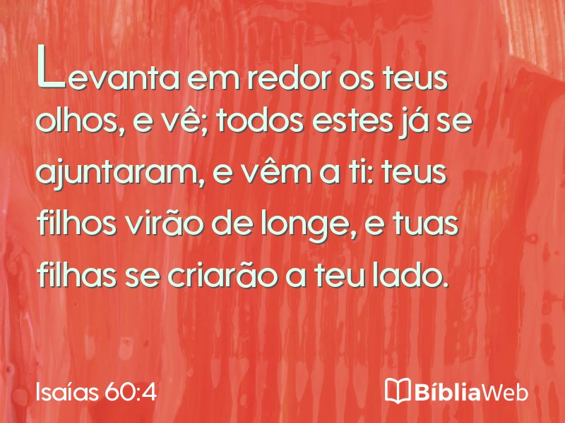 Isaías 60:4 em imagem para compartilhar